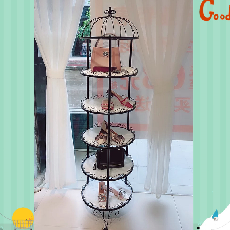 Iron Kung Fu Clothing Shoe Box Shop Display Case Window Decoration Bird Cage Shelving Shelving Bag Shelf