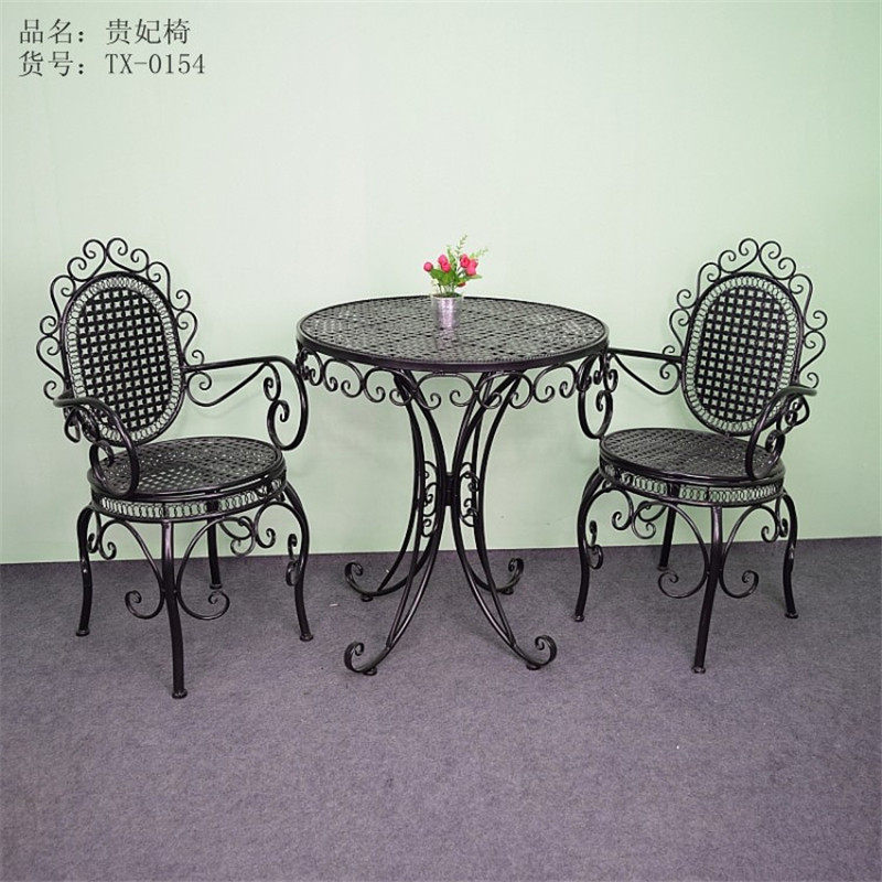 Iron Kung Fu Eurostyle Table And Chairs Interior Courtyard Balcony Leisure Three-Five Pieces Kit Outdoor Garden Net Red Table And Chairs