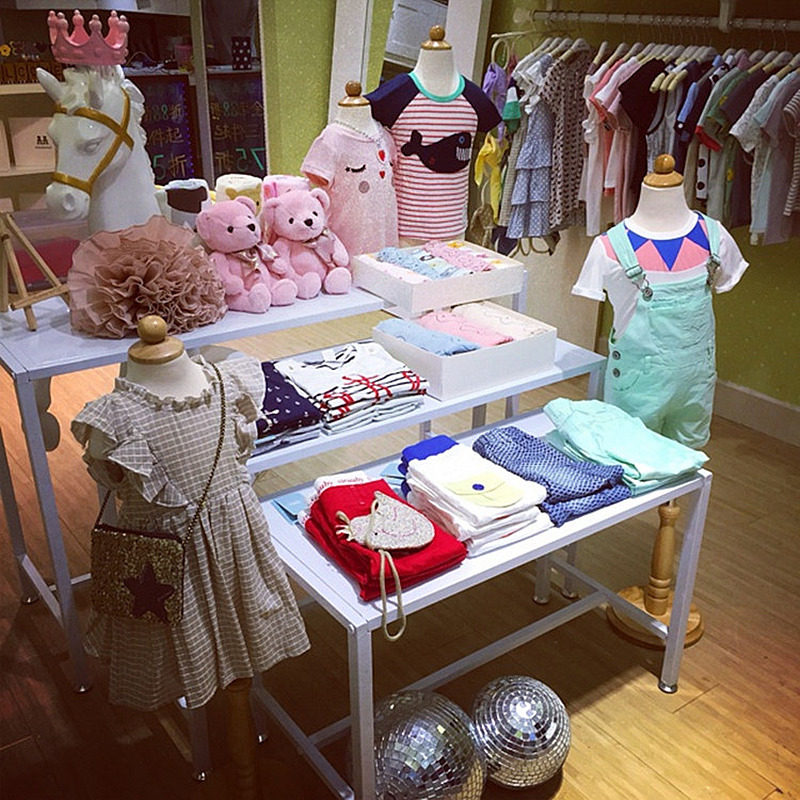 Iron Kung Fu Clothing Store Display Stand Nakajima High and Low Combination Running Table Selling Clothes, Shoes, Shoes, Bags, Shelf