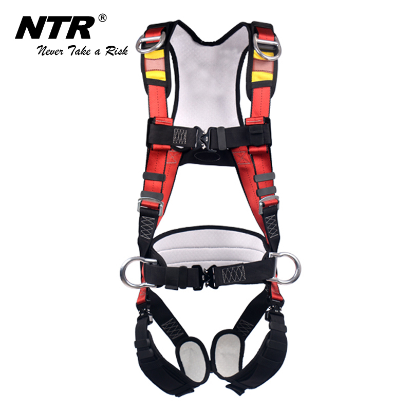 Netel 50P5F five-point double-back European-style high-altitude work safety belt rock climbing nylon safety belt