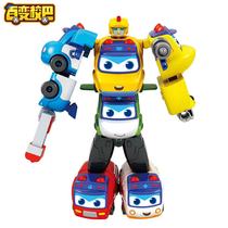 Genuine 100 Changed School Bus 3 Goethe 6 Hop 1 Puzzle Captain Sliding Cartoon Assembly Deformation Car Sheriffs Captain 4 Gift