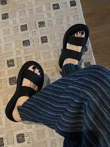 Тапочки на платформе, обувь, универсальные слайдеры для беременных для отдыха, пляжные сандалии