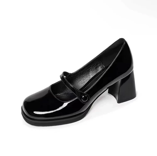 Осенняя обувь для кожаной обуви, подходит с юбкой на высоком каблуке, французский стиль, городской стиль