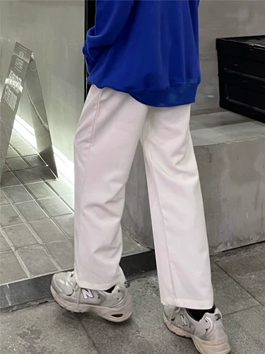 Оригинальные белые цветные брендовые штаны, свободный крой