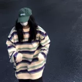 Японский ретро трикотажный свитер для влюбленных, оверсайз, в американском стиле