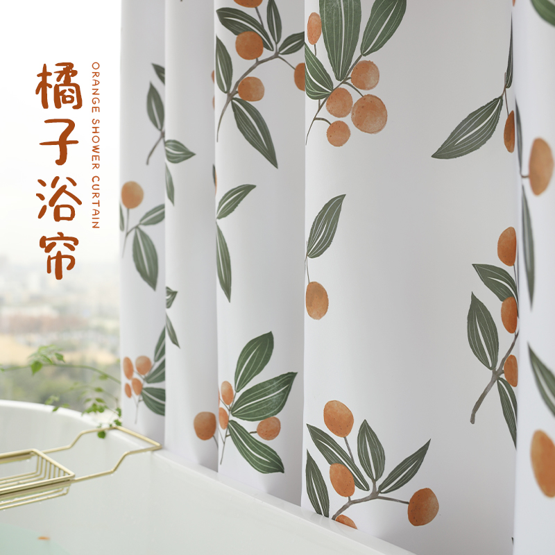 Bathroom waterproof cloth bath curtain suit free of punch thickened bath Dressing Room Separator Curtain thickened Mildew Bathroom curtains