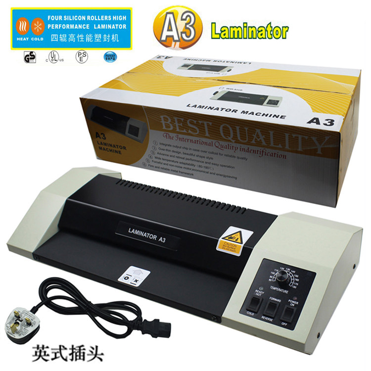 A3 Laminating Machine 330C Laminating machine Laminating machine Laminating machine Laminating machine Iron shell with cold mounted British plug