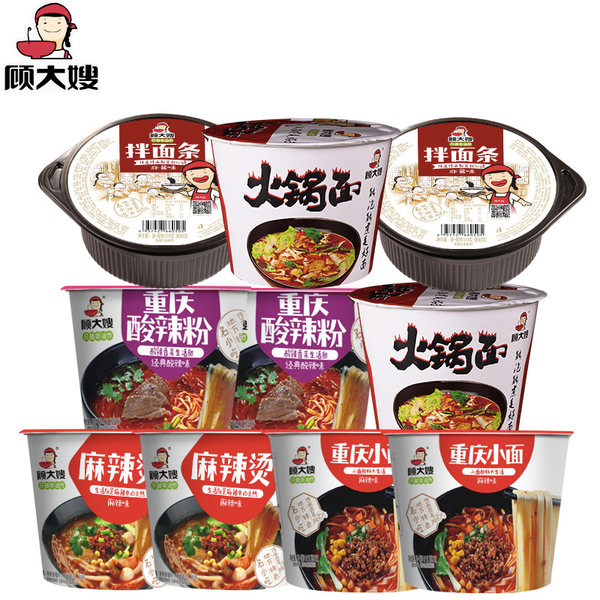 顾大嫂 非油炸速食食品超值10盒装共1096g 天猫优惠券折后￥39.9包邮（￥49.9-10）