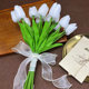 Certificate hand bouquet tulip bride wedding simulation bouquet fake flowers Korean wedding photo studio photography props
