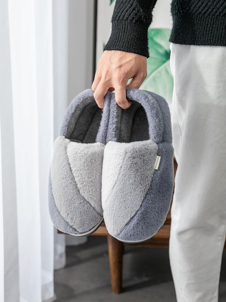 Cotton slippers men's winter indoor bag with men's large size household teenage Korean students thick bottom non-slip slippers women