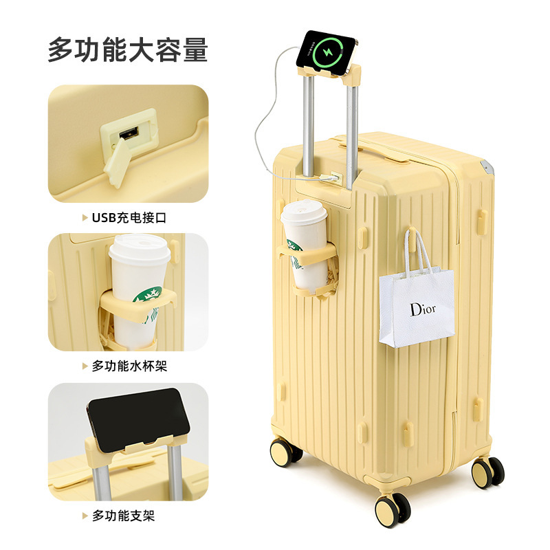 Wilderness and His Luggage 2025 New Model Trolley Case, Sturdy and Durable, Thickened, for Boys and Female Students Living on Campus 20inch Pc