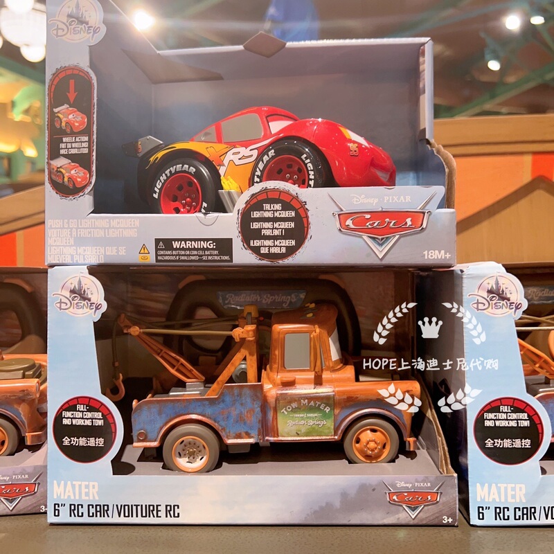 Shanghai Disney Shopping Service for Crazy Racing Car Mcqueen Big Tooth Remote Control Car Pull-Back Car Boys' Toy Birthday Gift
