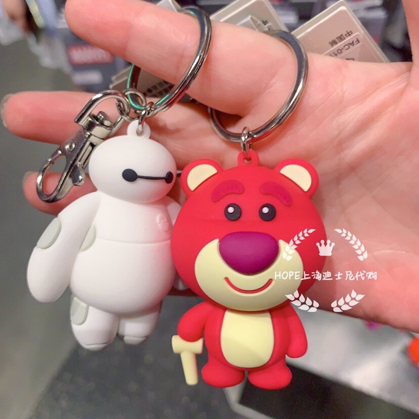 Брелок hope上海迪士尼代购 米奇米妮头硅胶钥匙扣钥匙圈挂件纪念品礼物 Disney