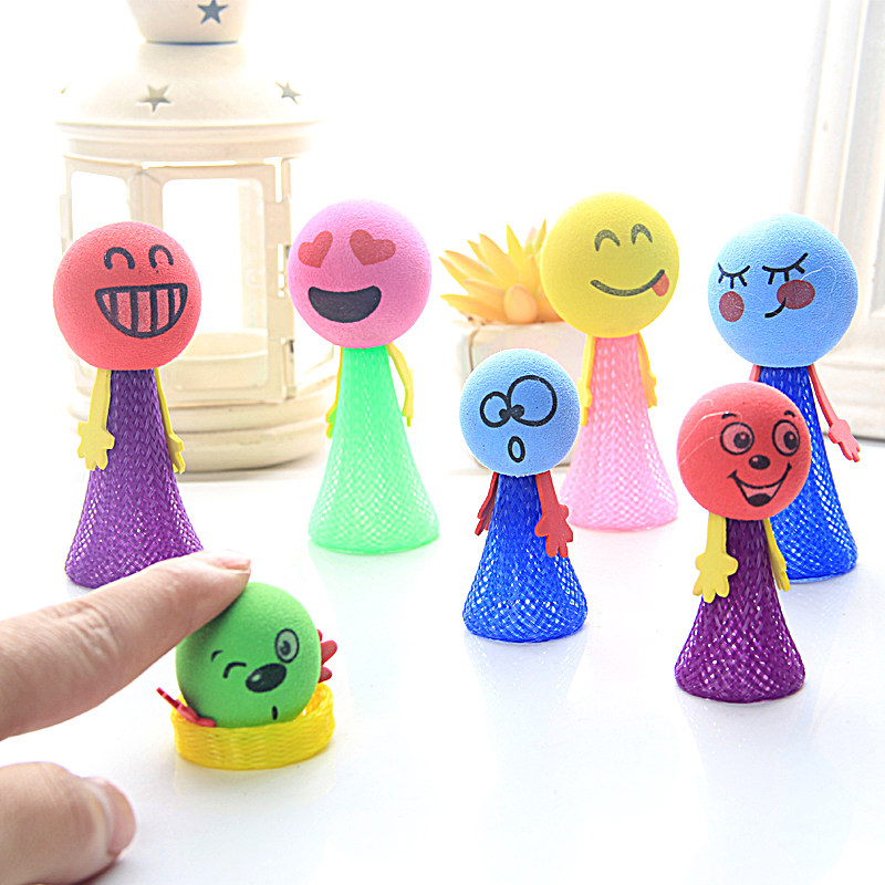 Flying bouncing doll villain jumping doll Elastic children's toys Creative novelty unzip the whole stall