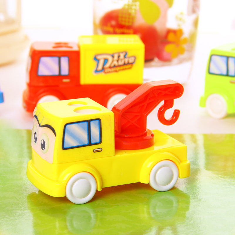 Truck shape pencil cut children's creative car cute pencil pupil stationery wholesale DIY toy
