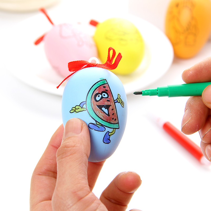 Easter egg children's diy hand-painted egg set toy egg simulation hand-painted plastic painting