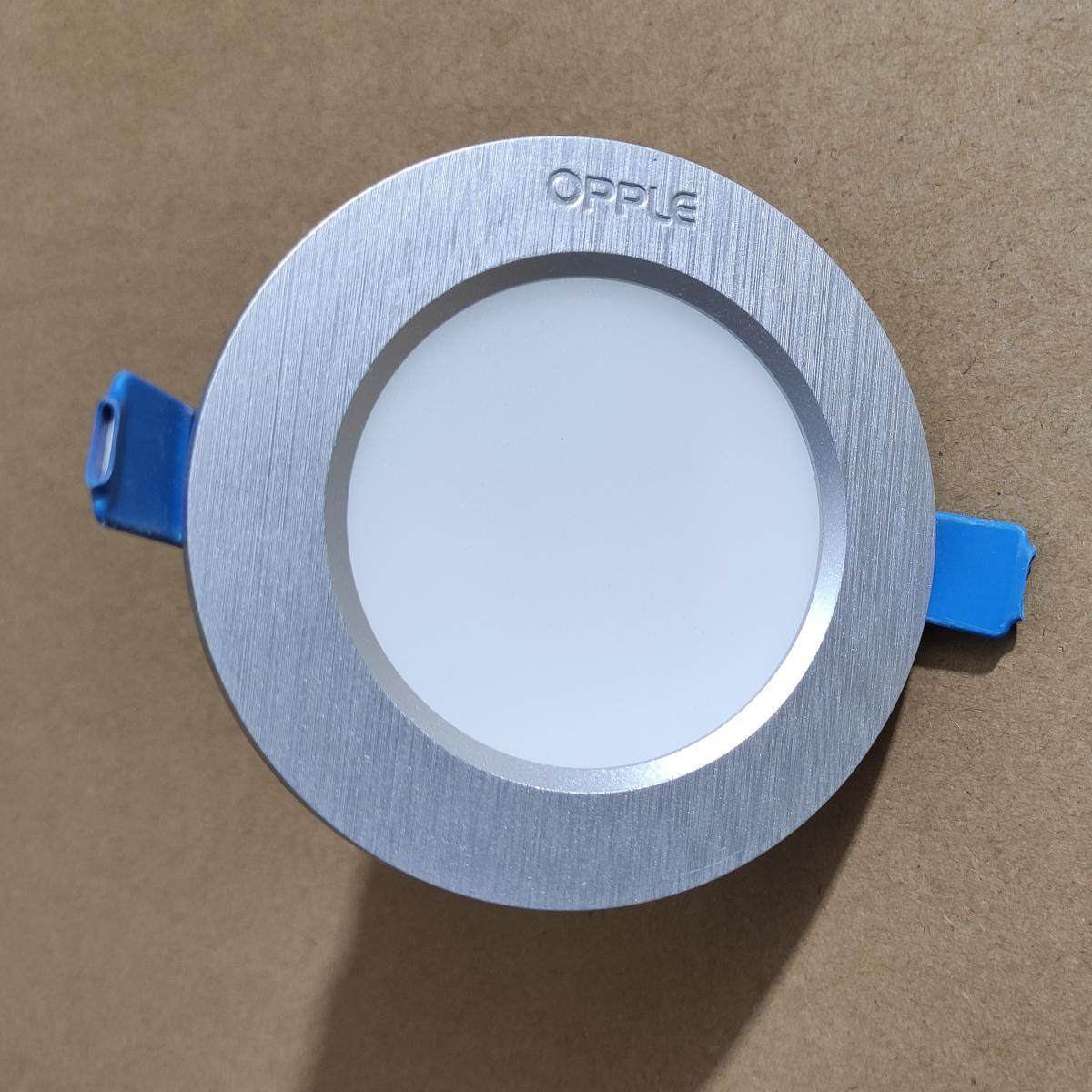 OP lighting LED downlight 3 5w sand nickel sand silver downlight Suspended ceiling aisle embedded hole light living room 5 5w