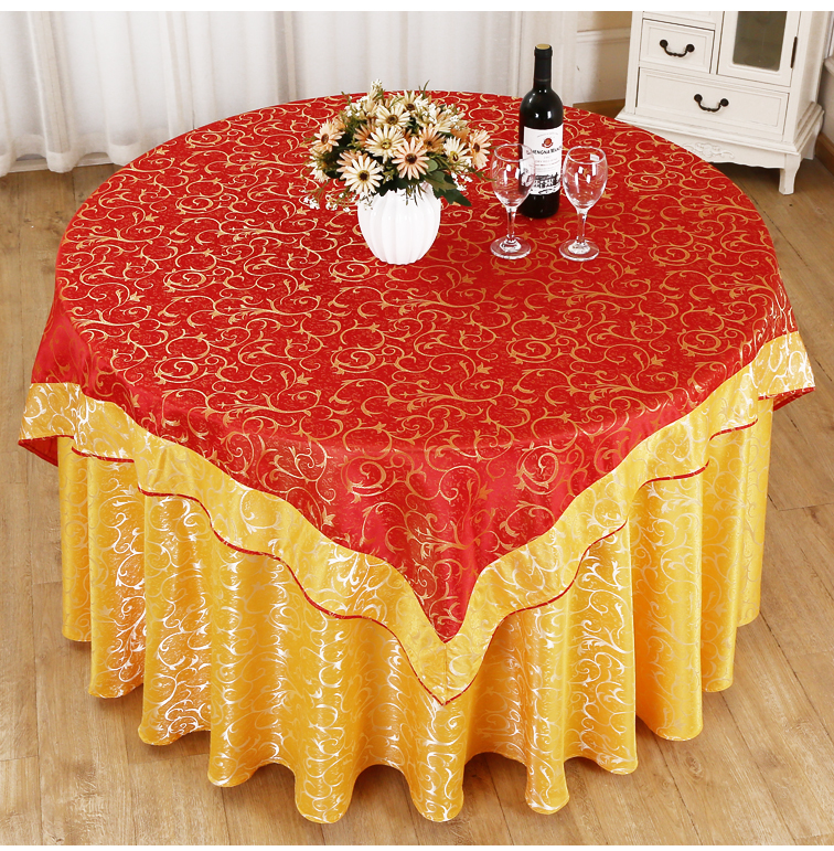 Khăn trải bàn khách sạn hai tầng nhà jacquard khăn trải bàn tròn lớn khách sạn khăn trải bàn nhà hàng bàn tròn vải vải - Khăn trải bàn khăn lót bàn ăn