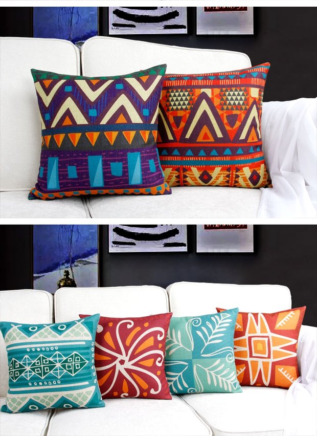 Gió quốc gia Đông Nam Á đệm bông đầu gối khách sạn clubhouse cafe sofa gối gối thắt lưng gối gối kèm chăn 2 trong 1