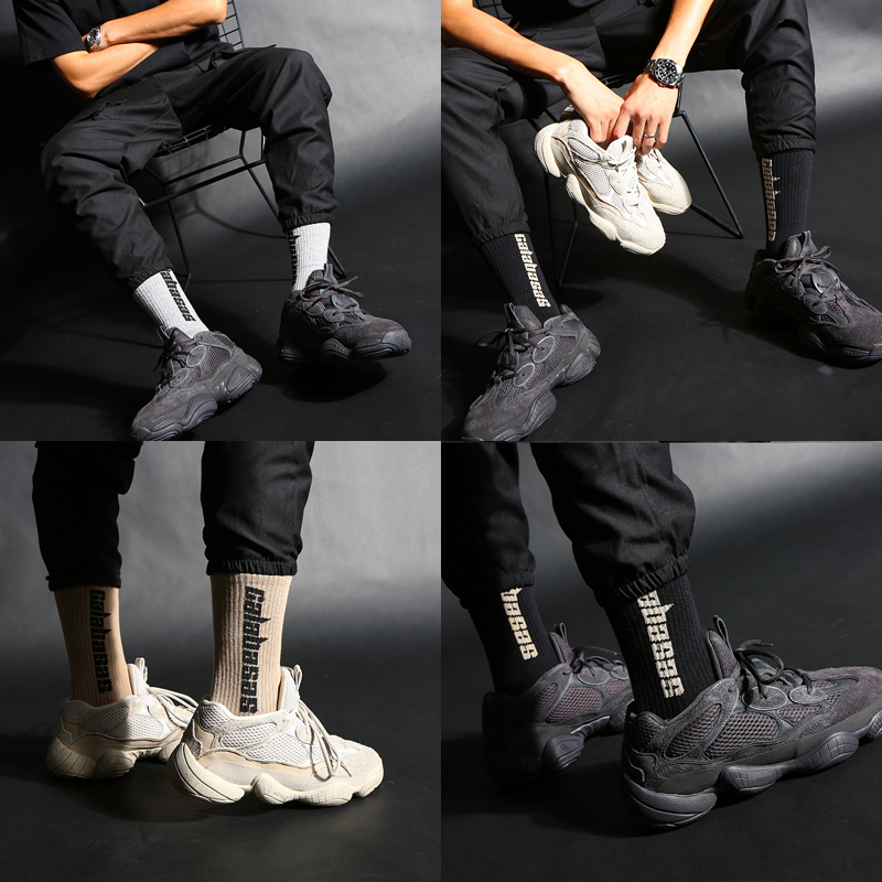 European and American Trendy Brand Yeezy Socks Kanye Calabasas Long Mid-Calf Sports Socks for Men and Women High-Top Sneakers Matching