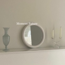 Moment Future retro mirror makeup mirror decorative ornaments girl heart wooden ins Korean hanging mirror