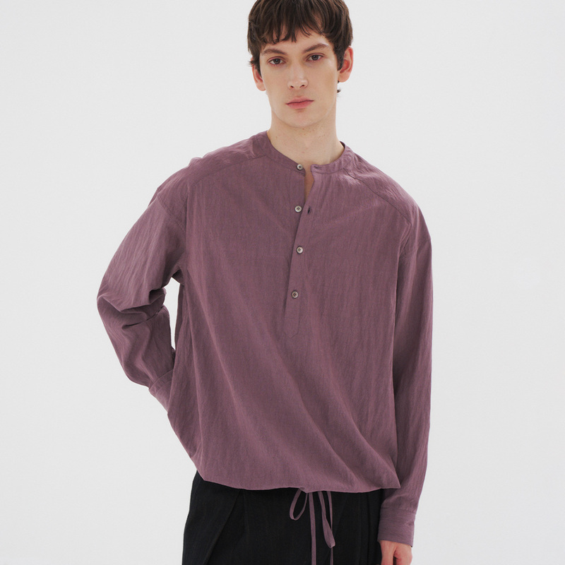 Vveess Half-Placket Shirt Lyocell Drawstring Shirt Vveess Half-Placket Shirt Lyocell Drawstring Shirt