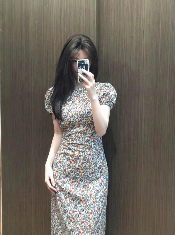 French Retro Dress, First Love Long Dress, Women's Summer New Style, Elegant Floral Long Dress, Fresh and Artistic Fairy Style French Retro Dress, First Love Long Dress, Women's Summer New Style, Elegant Floral Long Dress, Fresh and Artistic Fairy Style