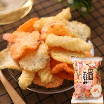 Japan imported net red puffed snacks Ikedaya seafood rice cake assorted senbei squid shrimp slices Seafood 130g