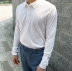 Áo thun dệt kim nam tay dài mùa xuân và mùa hè Cotton Áo sơ mi cộc tay áo thun nam có cổ Polo