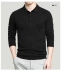Áo thun dệt kim nam tay dài mùa xuân và mùa hè Cotton Áo sơ mi cộc tay áo thun nam có cổ Polo