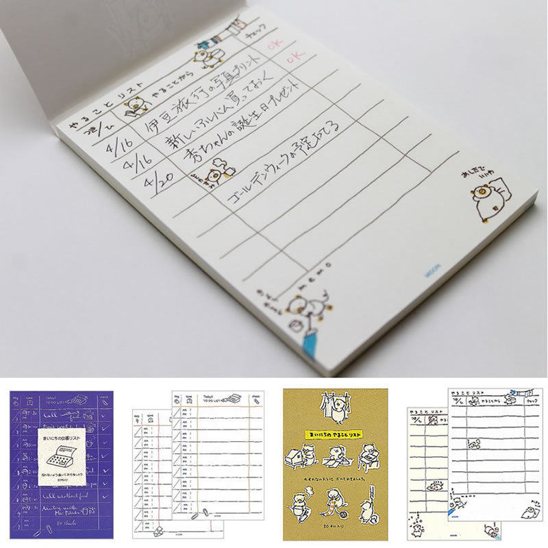Japanese midori TO DO work daily list sticky note book portable easy to use high quality import