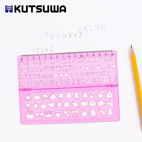 Kutsuwa Multi -Function Hand -Копийный отчет с иллюстрацией шаблона линейки рисунок чертеж Попальный прямой линейка 15 см цифровой графики