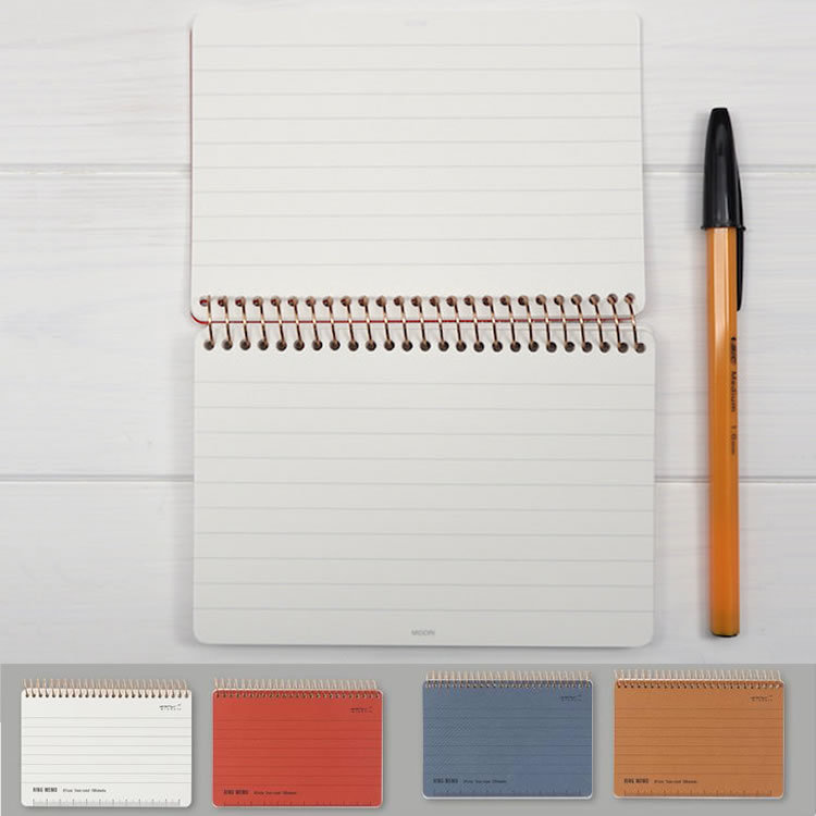 midori metal coil memo note book simple horizontal notebook B7 portable size imported from Japan