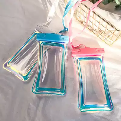 Mobile phone waterproof bag airbag drifting diving cover storage bag with touch screen transparent sealed bag underwater photo bag swimming