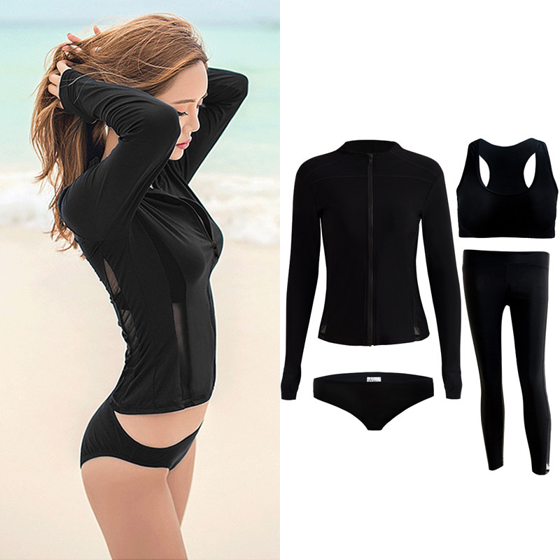Drifting diving suit female summer sun protection swimsuit long sleeve trousers swimming suit split body surfing suit jellyfish suit