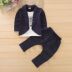 Childrens nhỏ phù hợp với cardigan 3-5 tuổi 42.019 bộ đồ mới childrens đẹp trai áo khoác phù hợp với mùa xuân mùa thu mỏng. 