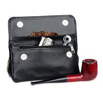 vikss first-layer cowhide genuine leather pipe bag pipe bag pipe accessories multi-functional portable storage pipe bag