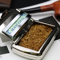 Lettering Custom Hand Rolls Shredded Tobacco Box Portable Smoke Bucket Silk Moisturizing Tank Personality Sealed Metal Cigarette Case Hand Can Put Smoke Paper