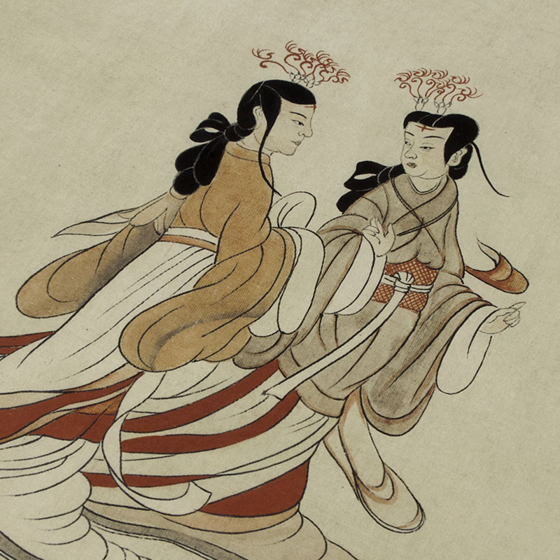 Hu Fen Gu Kai's Historical Character of the Long Roll of the Chinese Painting and Drawing of the Virgin Painting Paper