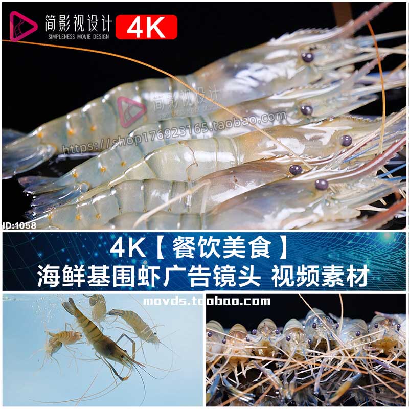 4K【Culinary Delights】 Seafood and Prawns Advertising Footage Video Material