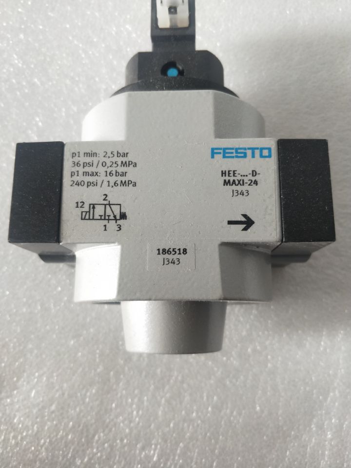 FESTO gas source startup valve 186518 HEE-1 2-D-MAXI-24 spot