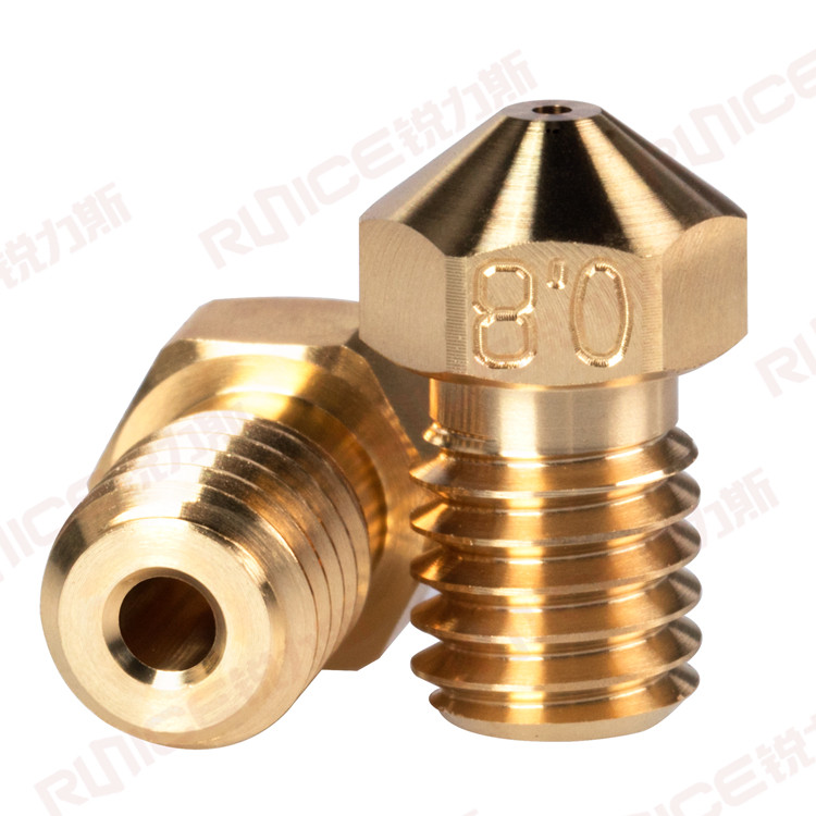 3D printer nozzle brass nozzle extrusion head V5 6M6 thread 1 75 supplies dot or lettering