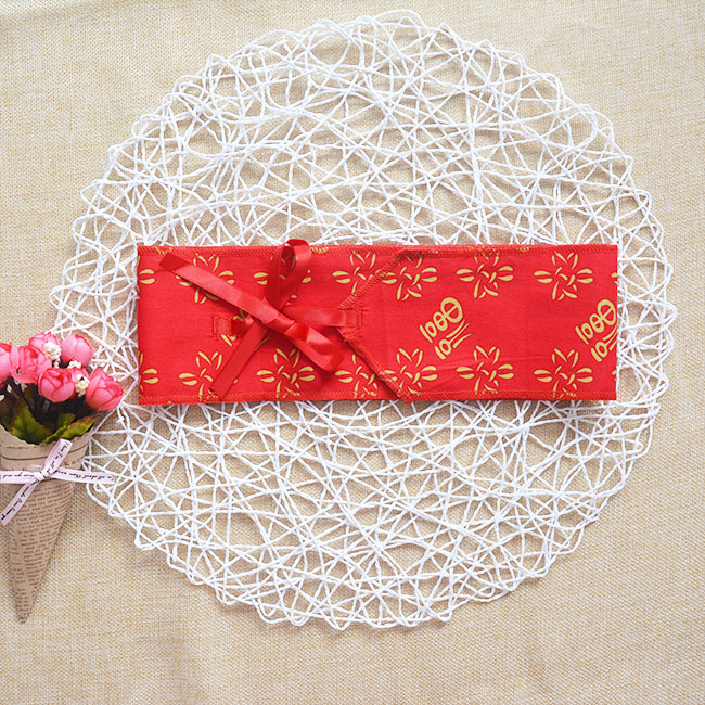 Baby baby Baifu red belt cassette collapsing newborn diaper fixing belt ring wrapping cloth wrapping towel cotton strap