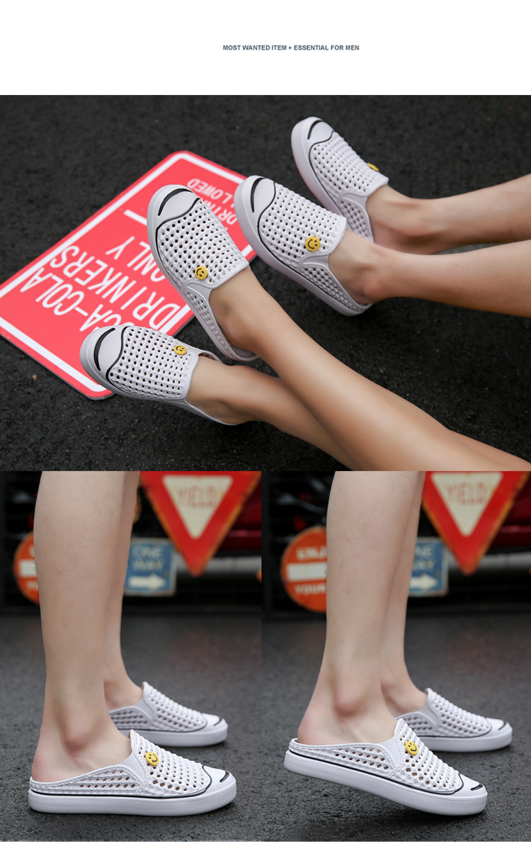 Summer Baotou một nửa dép nam Hàn Quốc dép đi trong nhà mùa hè - Dép sandal nam