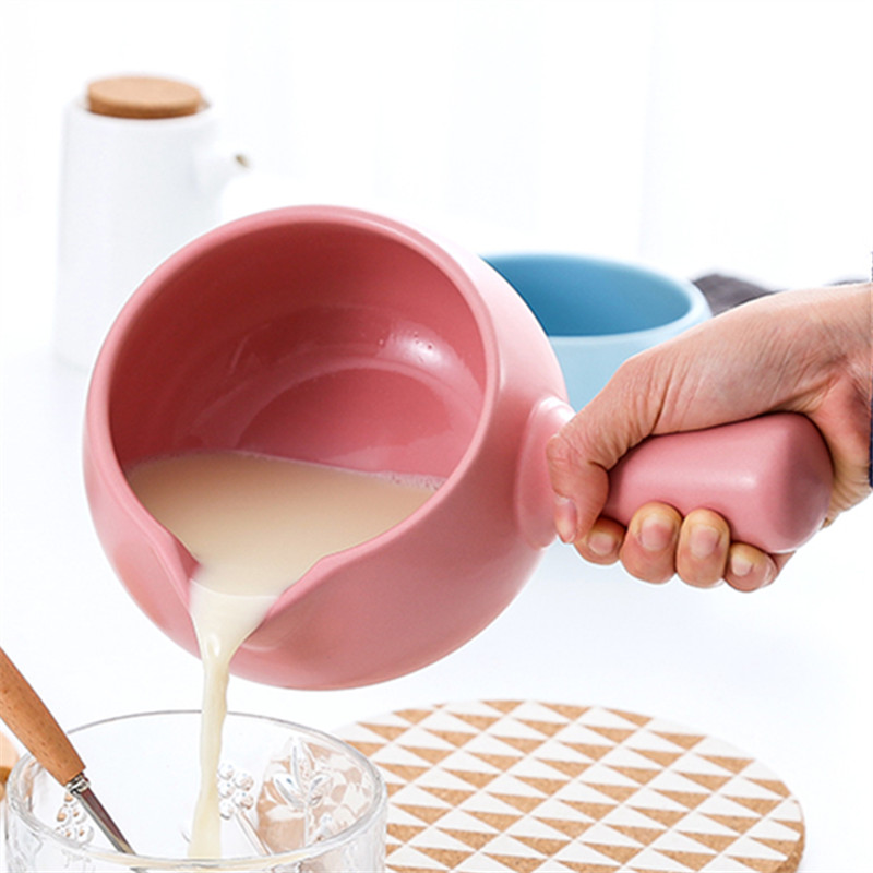 Ceramic Milk Pan Small Mini Home Baby Gas Hot Milk Pan Without Pan Japan Style Baby Side Food Bubble Noodle Casserole