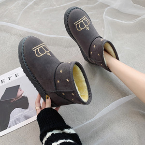 短筒女可爱懒人冬季加绒雪地靴女