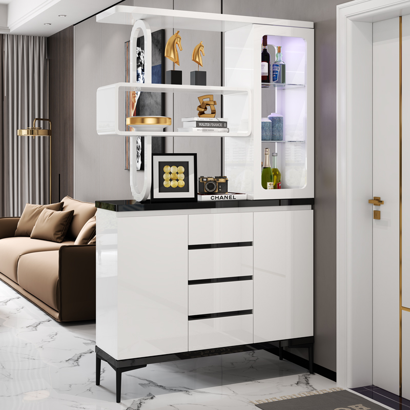 Entrance Living Room Ultra Slim Xuan Cabinet Modern Minimalist Door Hall Partition Cabinet Wine Cabinet Shoes Cabinet Integrated Against Wall Screen Cabinet