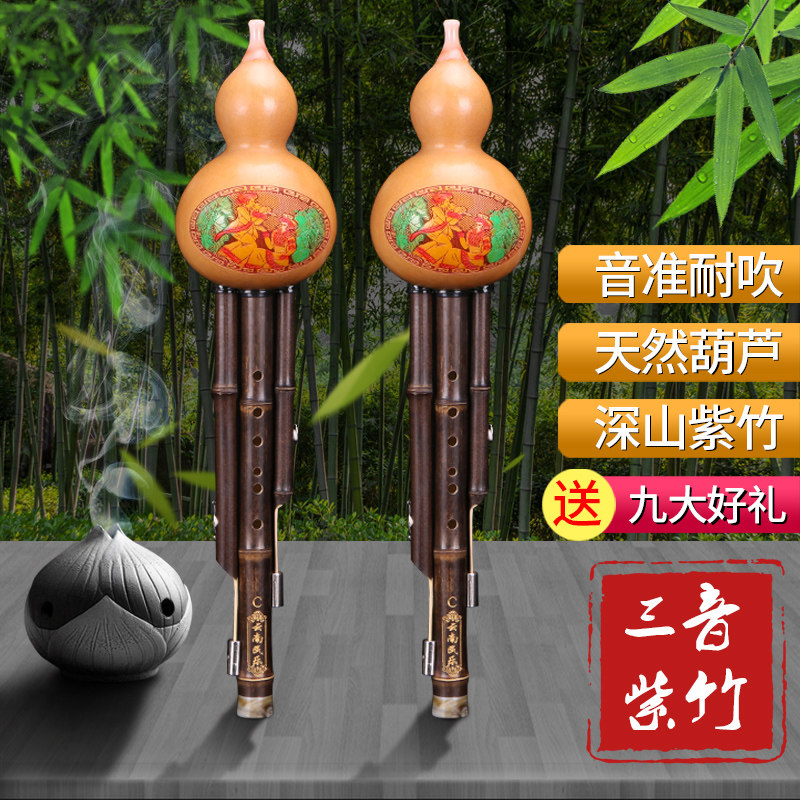 Zile gourd silk professional playing type adult primary school students c down b small dagf tone Yunnan Zizhu beginner musical instrument