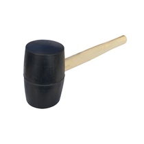 Impa612751-54 foreign trade American black round wood handle rubber hammer rubber hammer floor tile mounting hammer 500g