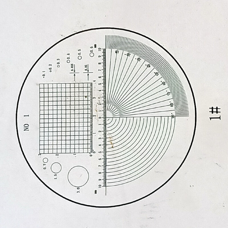 Dividing board 10 times with lamp scale Magnifier Gauge Accessories outer diameter 35 mm Optical glass Clarity-Taobao
